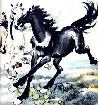 caballos Pintura - Caballos Xu Beihong chinos antiguos
